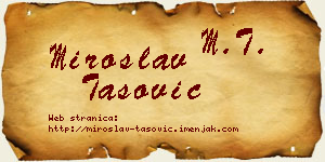 Miroslav Tašović vizit kartica